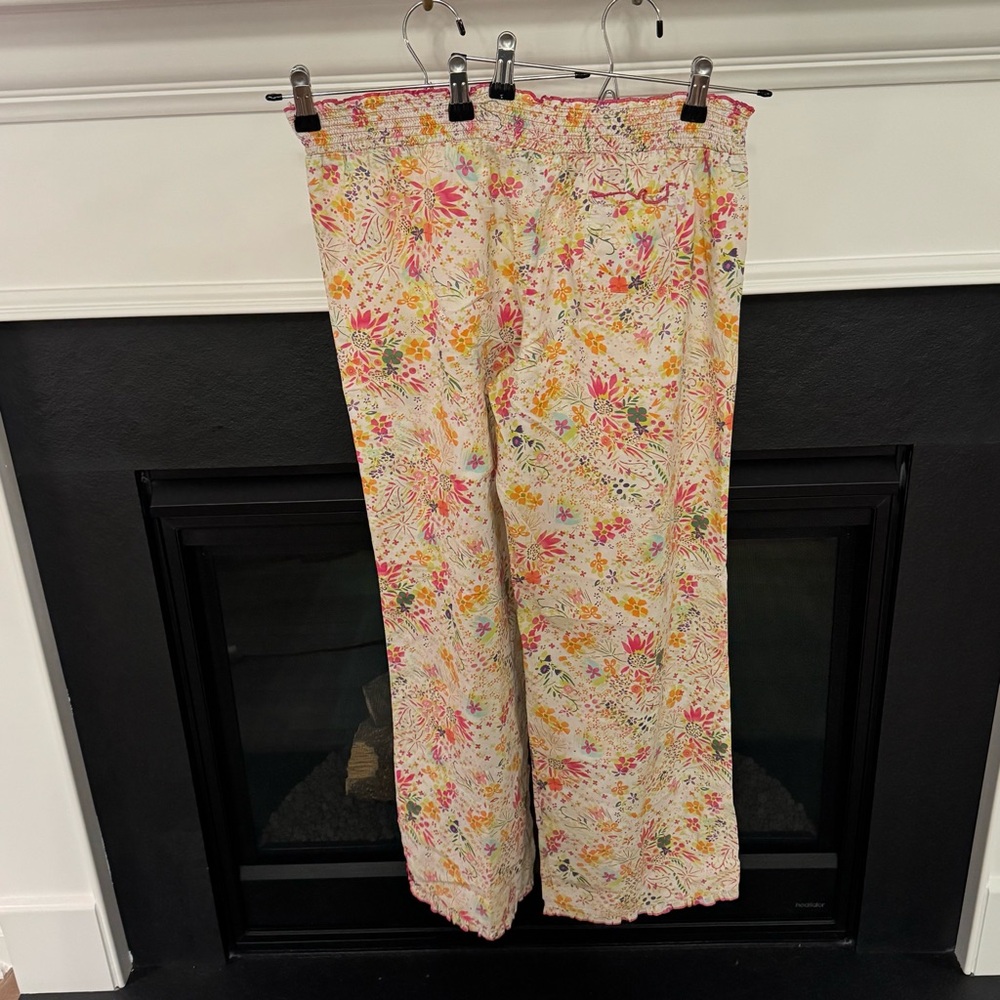 Victoria’s Secret Floral Cotton Smocked Waist Lounge Pants – Size Medium - Picture 4 of 7